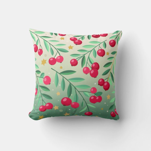 Reversible Seasonal Cherry Tree & Cardinal Pillow  Kussen (Voorkant)