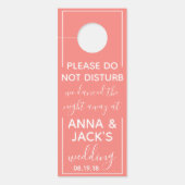 Reversible Welcome & DND Coral Wedding Label (Voorkant)