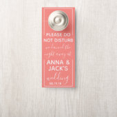 Reversible Welcome & DND Coral Wedding Label (Op knop)