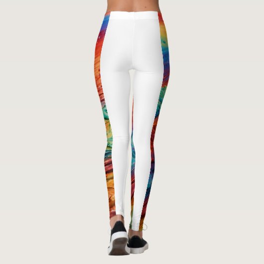 "Rêves célestes arc-en-ciel : Leggings esthétiques (Dos)