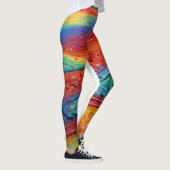 "Rêves célestes arc-en-ciel : Leggings esthétiques (Droite)
