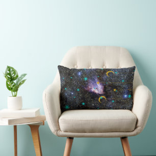 Rêves Célestes – Coussin Décoratif Cosmique avec S