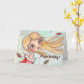 Rêves d'anniversaire - Carte d'anniversaire (Fleur jaune)