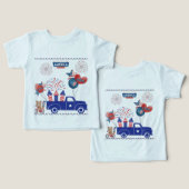Rêves de feu d'artifice de liberté ciel bleu (Design Recto & Verso)