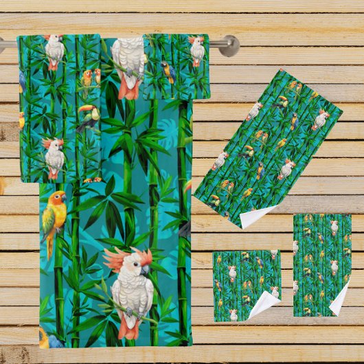 Rêves de Forêt Tropicale Bambous Oiseaux