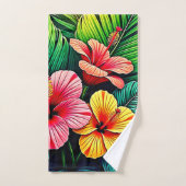 Rêves de jardin de fleurs exotiques (Serviette à main)