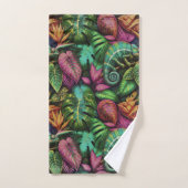 Rêves de jungle de caméléon Motif de surface trans (Serviette à main)