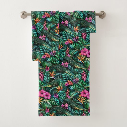Rêves de jungle de crocodile - Motif de surface sa (En situation)
