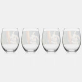 Rêves de lapin de prairie : Verre de vin sans pier (Dos)