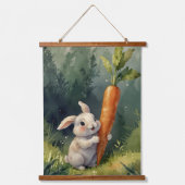 Rêves de lapin : Tapisserie en bois blanc (Recto)