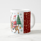 Rêves de Noël, Joyeux Noël Géant Mug Café (Devant droit)