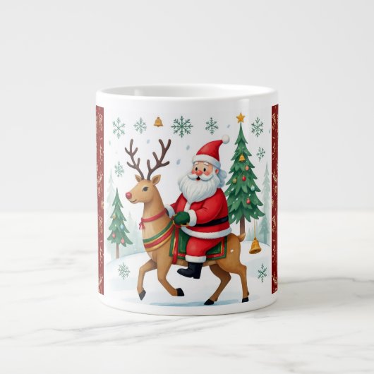 Rêves de Noël, Joyeux Noël Géant Mug Café (Devant)