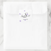 Rêves de papillon : Sticker violet Monogram (Sac)