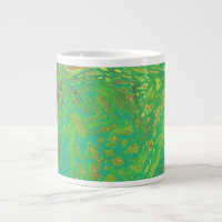 Rêves de vagabond 2 Tasse verte abstraite unique