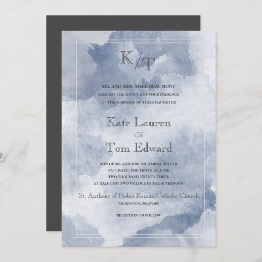 Rêves d'eau | Faire-part de mariage (Devant / Derrière)