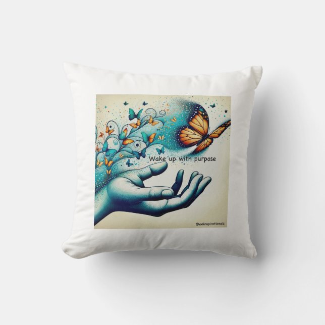Rêves Whimsical : Coussin Butterfly Bliss (Recto)