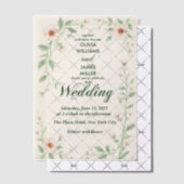 Revêtement de Faire-part de mariage simple et élég (Décalage (Invitation))