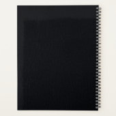 Revêtement en cuir moderne noir et or Monogramme (Dos)