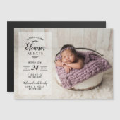 Revêtement photo moderne Faire-part de naissance m (Devant / Derrière)