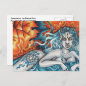 Rêveur de la carte postale incendie éternel (Devant / Derrière)