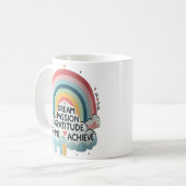 Rêvez Big Rainbow & Cloud Theme Coffee Mug (Devant gauche)