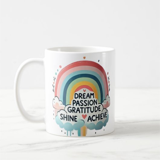 Rêvez Big Rainbow & Cloud Theme Coffee Mug (Gauche)