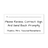 Review document + naam Rubber stempel (Afrduk)