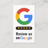 Review Google Review QR Code Google Ratings Visitekaartje (Voorkant)