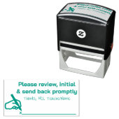 "review, initiaal en stuur snel terug" zelfinktende stempel (In situ)
