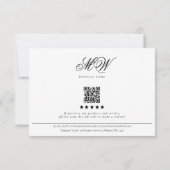 Review Order Packaging Insert Script Monogram Bedankkaart (Achterkant)