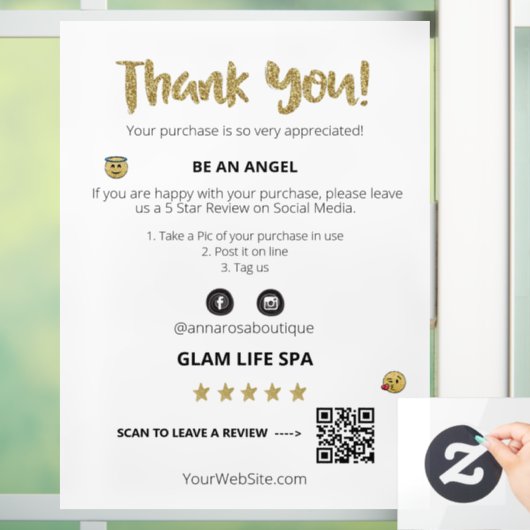 *~* REVIEW QR AP8 BEDANKT Cute Emoji Raamsticker (Huis)