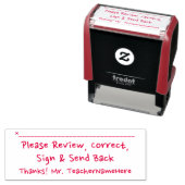 Review Verzoek en naam Rubber Stamp Zelfinktende Stempel (In situ)