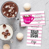 review verzoek om een warme chocoladebom visitekaartje