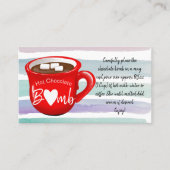 review verzoek om een warme chocoladebom visitekaartje (Voorkant)