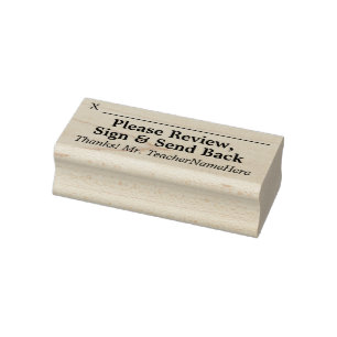 Review voor toewijzing aan scholen + Naam leraar Rubberstempel