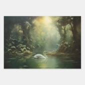 Revigorer Deux Cygne Dans Le Papier De Découpage D (Devant 2)