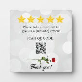 Révision du code QR modifiable et Plaque Rose (Devant)