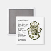 Revisit Square Khamsa Hand Magnet 1 Owner (Recto/Verso)