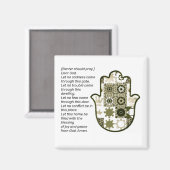 Revisit Square Khamsa Hand Magnet Renter (Recto/Verso)