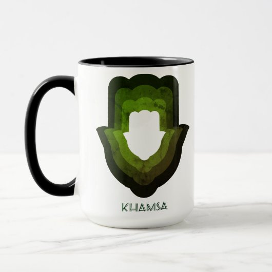 Revisiter le mug vert Khamsa (Gauche)