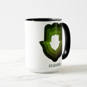 Revisiter le mug vert Khamsa (Devant droit)