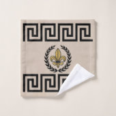 Revival de l'Empire Français Fleur De Lis Invité / (Gant de toilette)