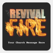 Revival fire kerk outreach typografie evangelisati