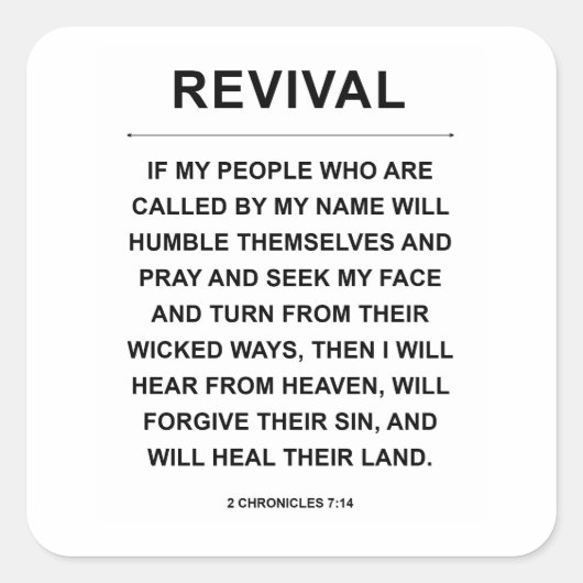 Revival Vierkante Sticker (Voorkant)