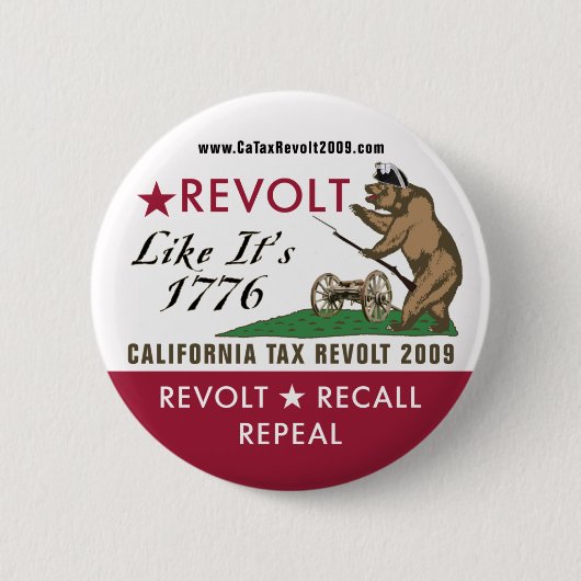 Revolt alsof het 1776 Button is (Voorkant)