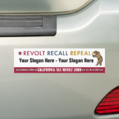 Revolt Recall Repeal - Aangepaste Bumpersticker (Op auto)