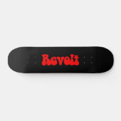 Revolt - Rood op zwart Skateboard (Horizontaal)
