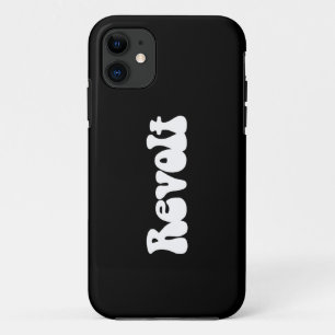 Revolt - wit op zwart iPhone 11 hoesje