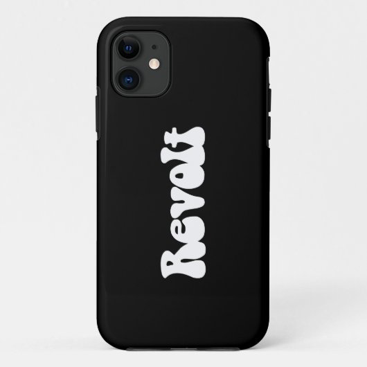 Revolt - wit op zwart Case-Mate iPhone case (Achterkant)