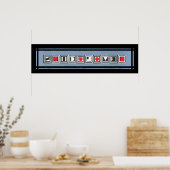 REVOLUCION Black Grey Red Poster (Keuken)